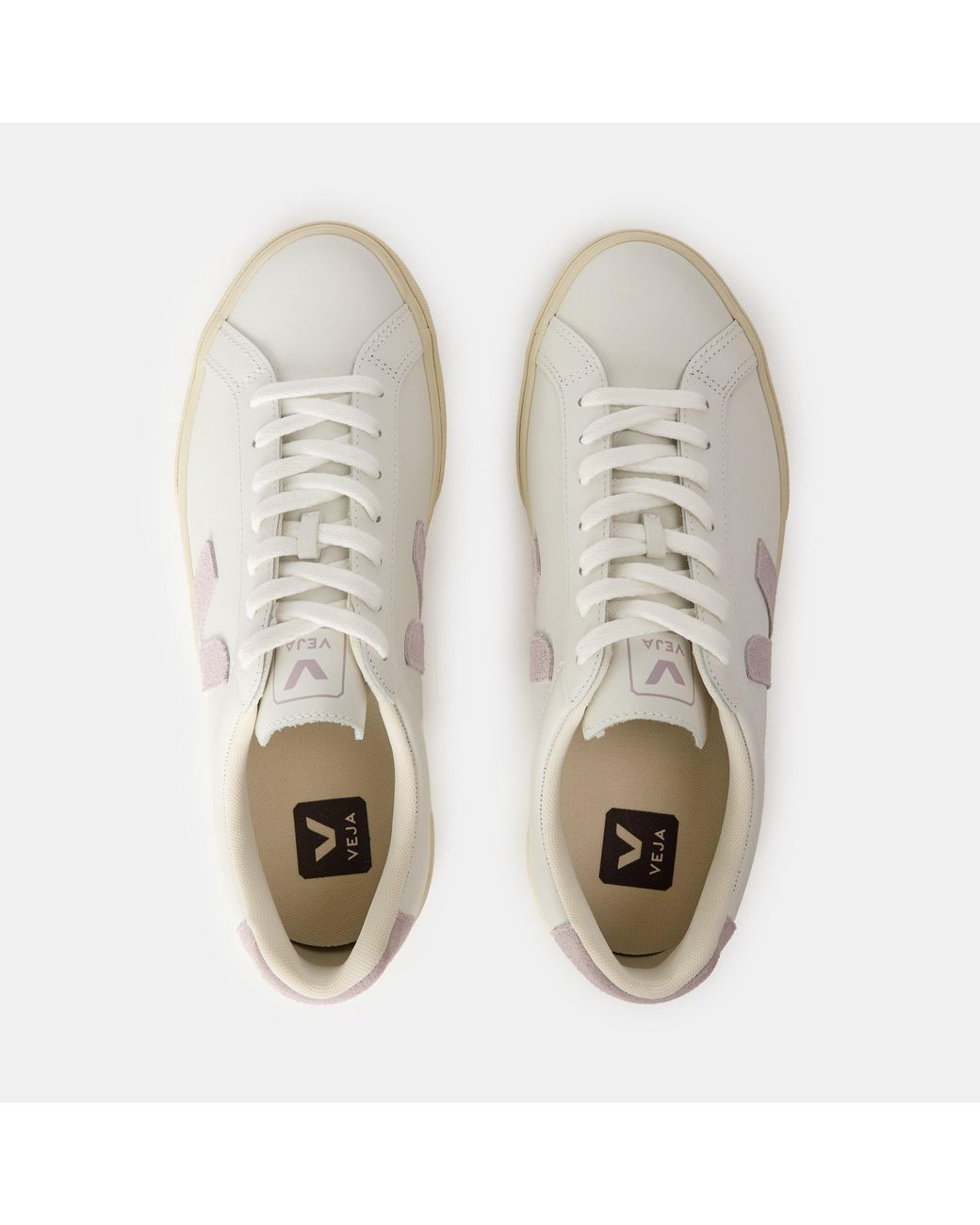 Veja White Esplar Leather Court Trainers