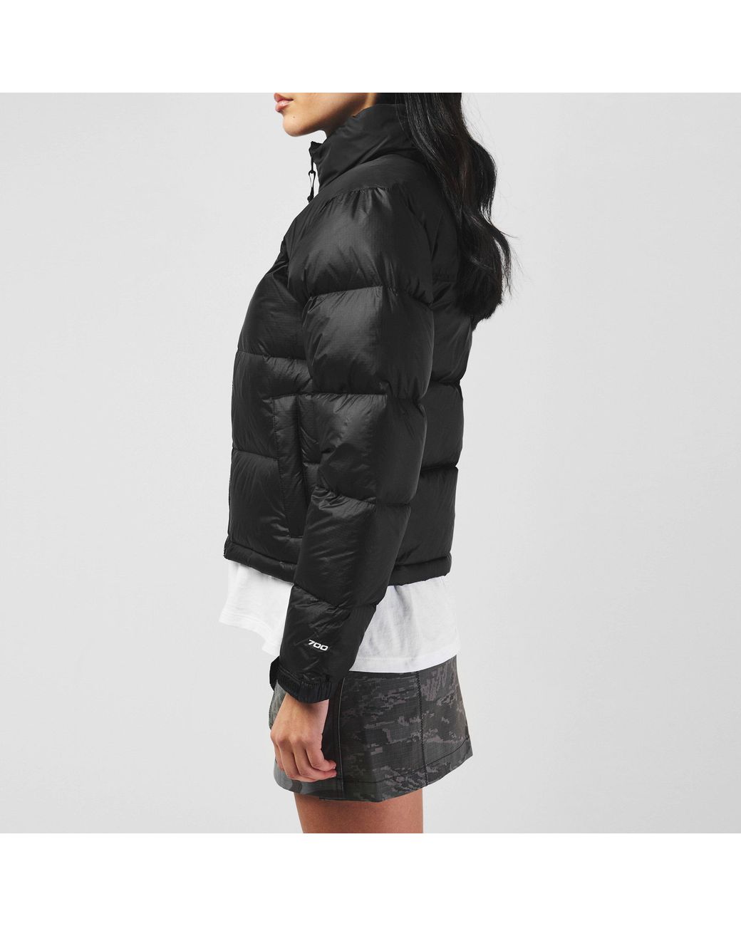 The North Face Black 1996 Retro Nuptse Water Resistant Goose Down Short Puffer Jacket