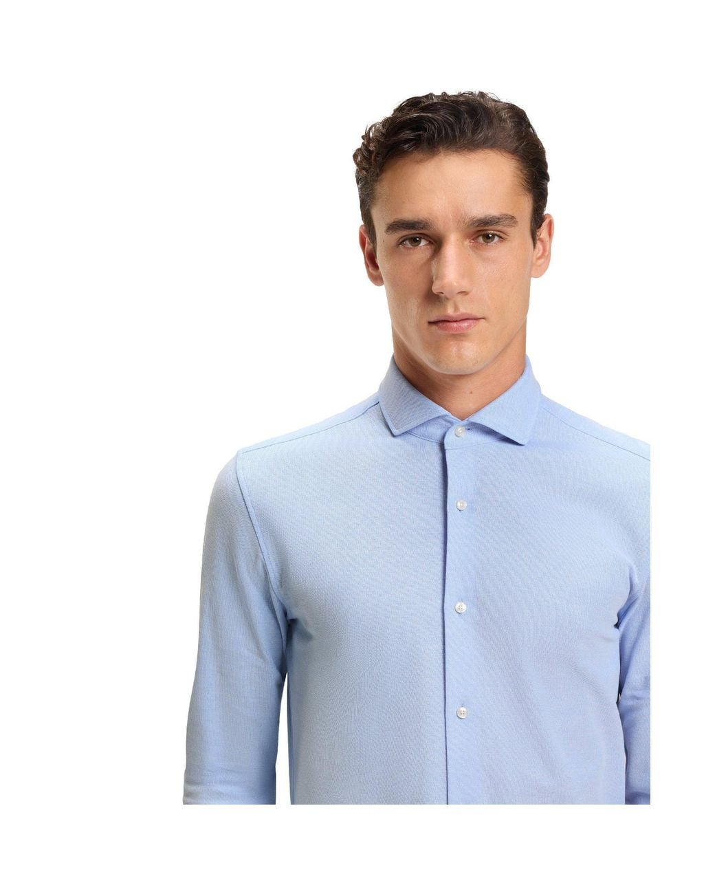 Boss Blue P Hank Spread Long Sleeve Oxford Shirt for men