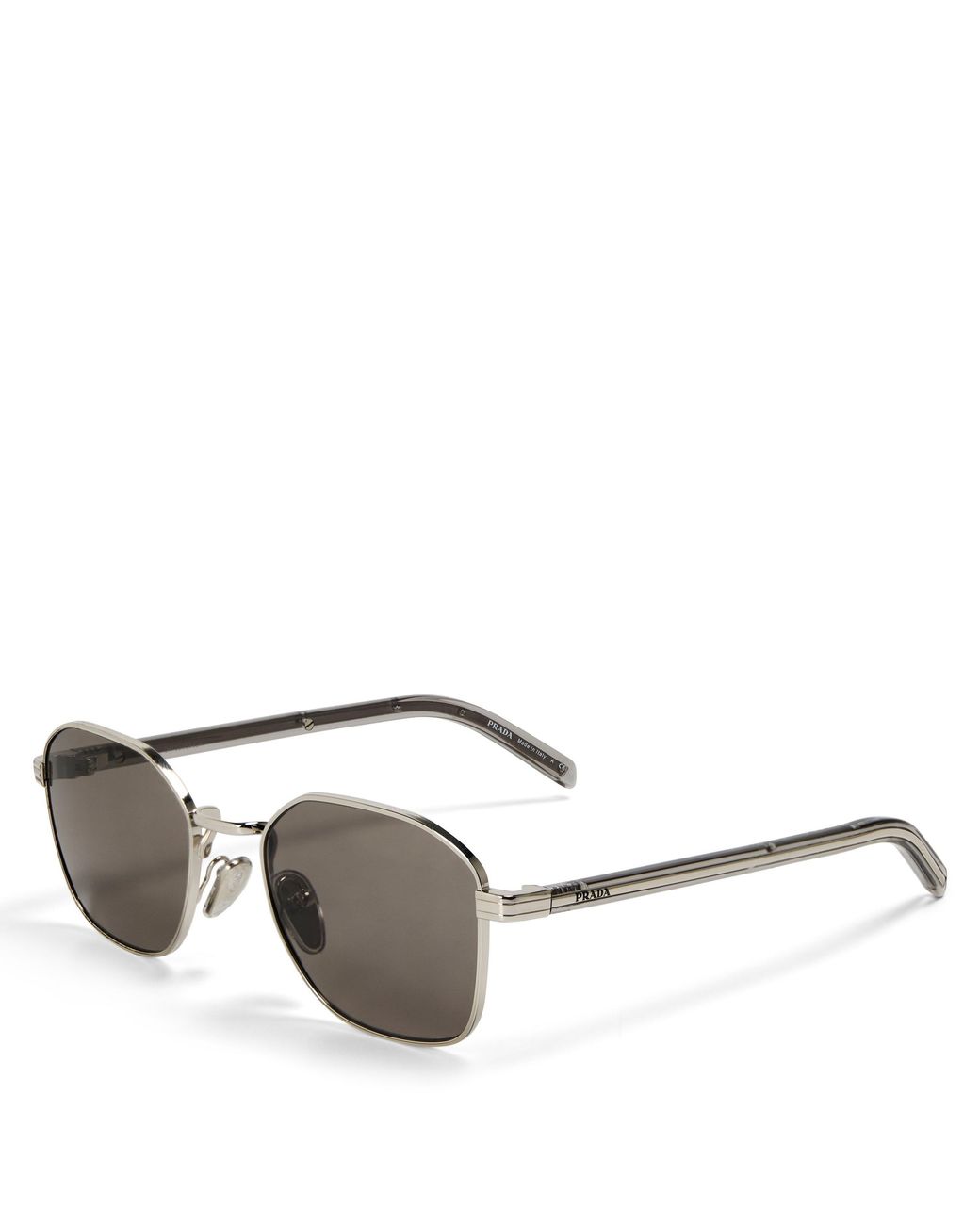Prada Gray Round Sunglasses for men