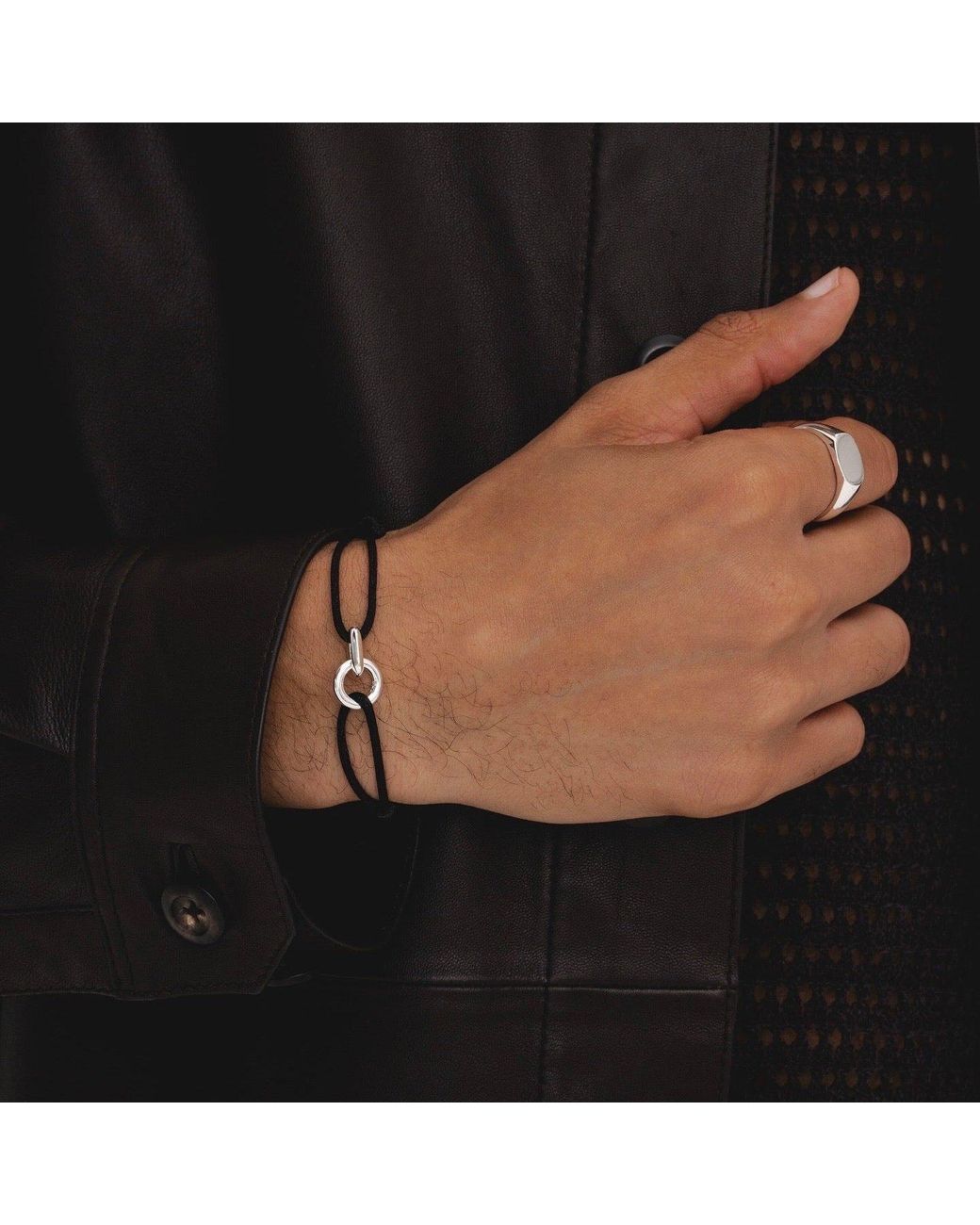 Common Lines Black Cml Element Bracelet for men
