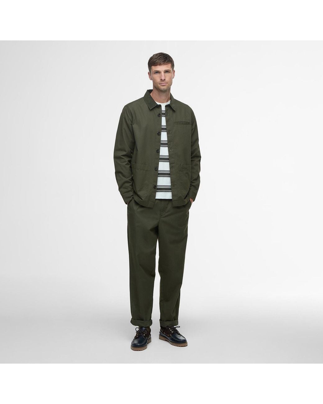Barbour Green Cole Trousers for men