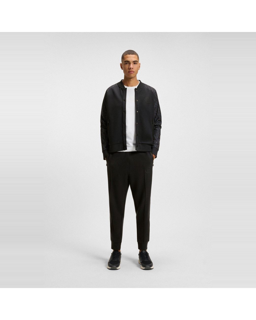 Boss Blue Long-Sleeve Bomber Jacket for men