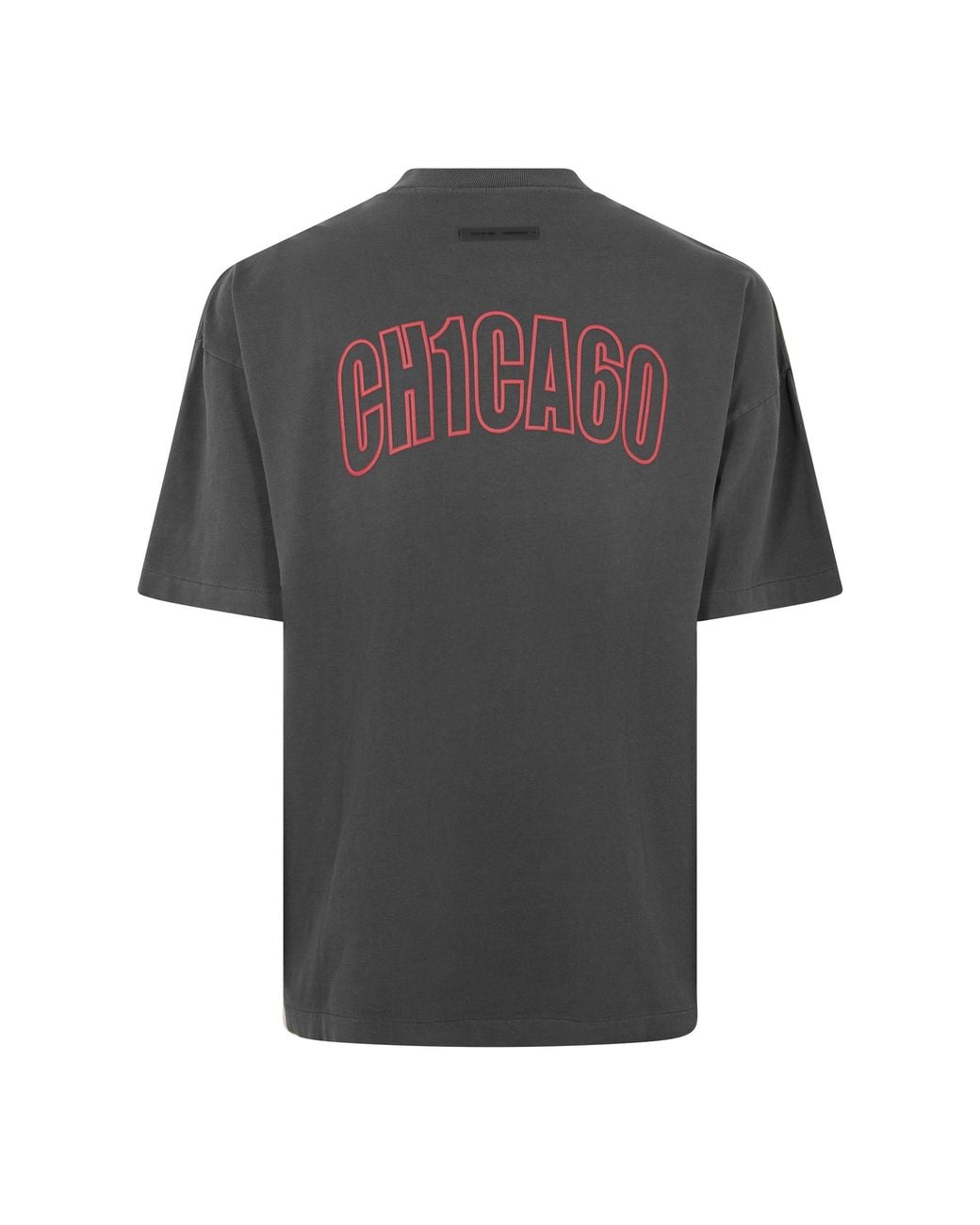 Fear Of God Gray Chicago Cotton Short-Sleeve Oversized T-Shirt for men