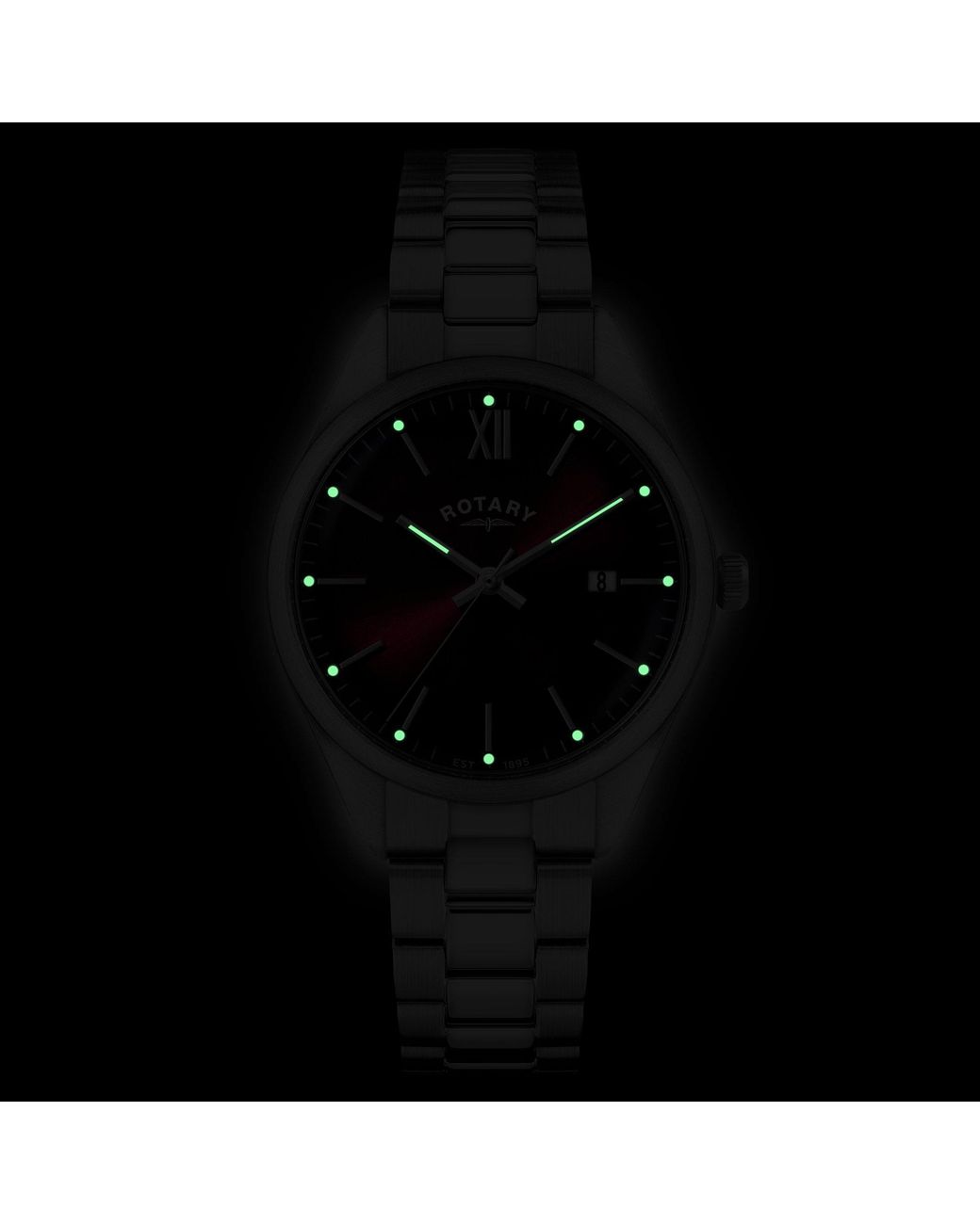 Rotary Metallic Seamatic Ss Bracelet Watch for men