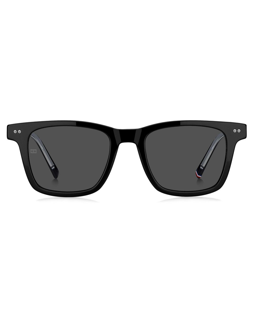 Tommy Hilfiger Black Sn63 Acetate Rectangular Sunglasses for men