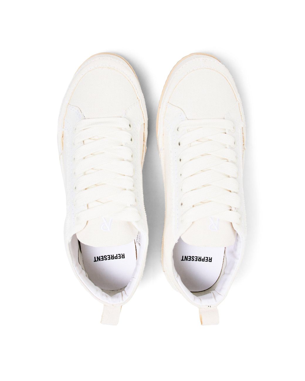 Represent White Canvas Trainers for men