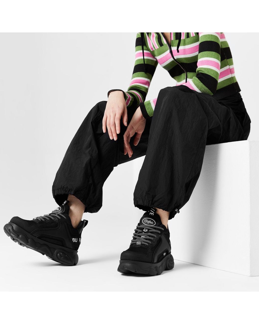 Buffalo Black Cld Chai Trainers