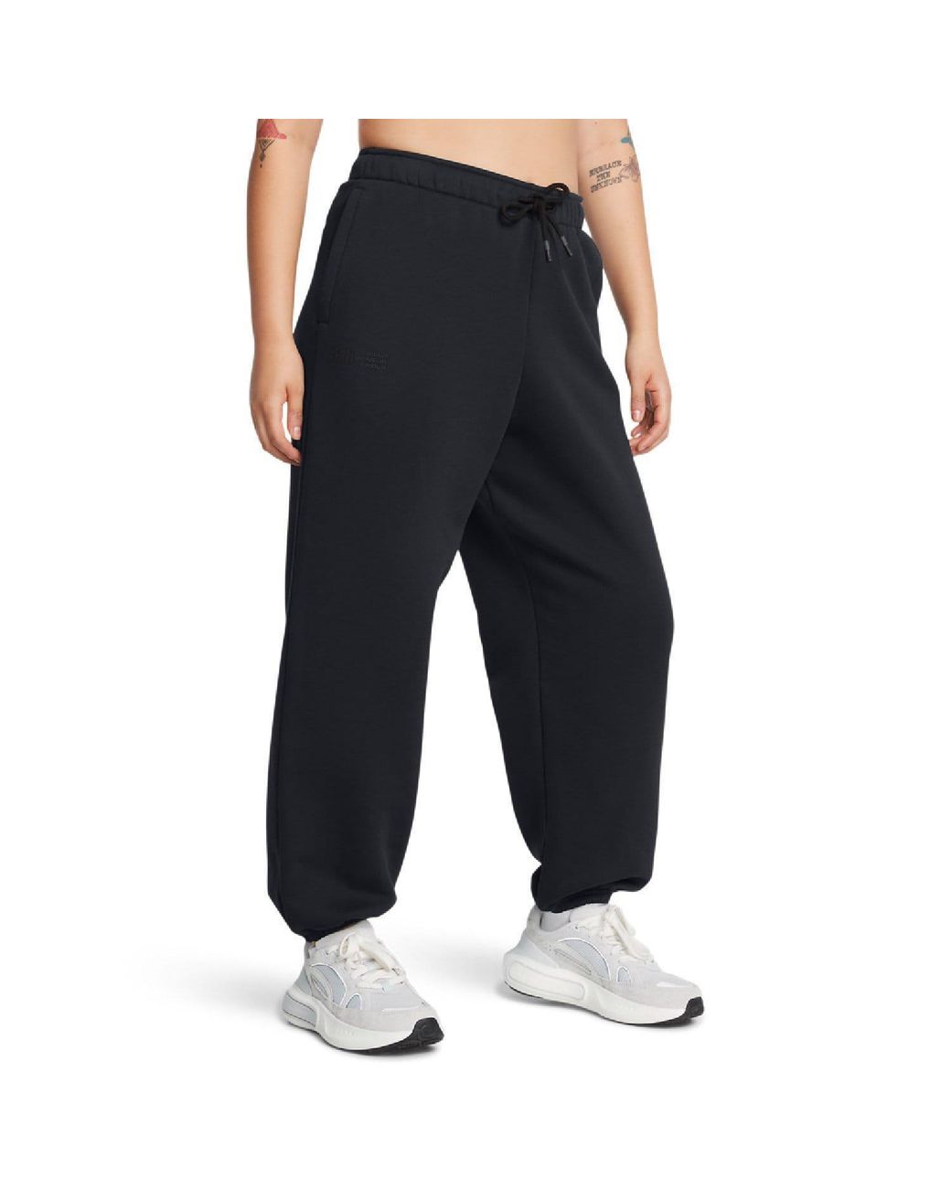 Under Armour Black Fleece Wordmark Oversized Pants