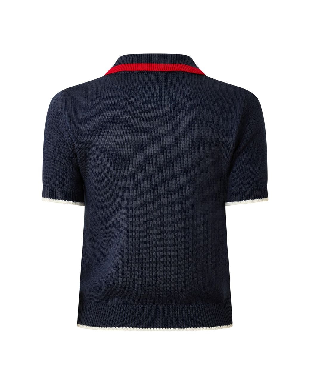 Casablanca Blue Merino Slim-Fit Short-Sleeve Polo