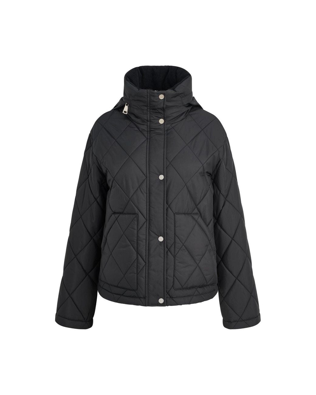 DKNY Brown Mid Outerwear Quilted Jacket