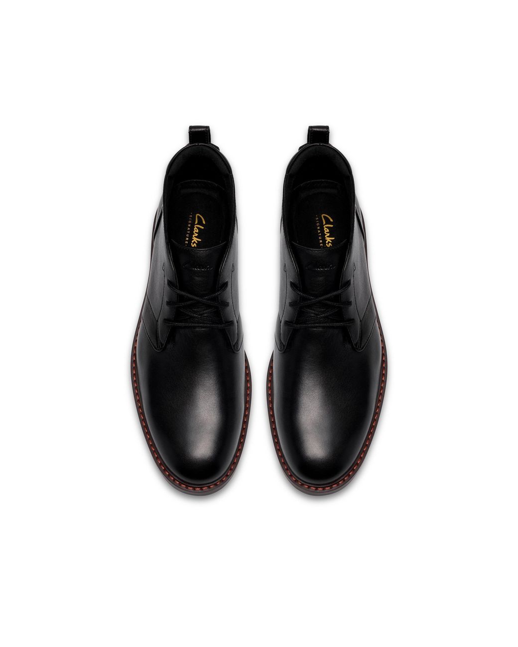 Clarks Black Aldwin 2 Leather Waterproof Chukka Boots for men