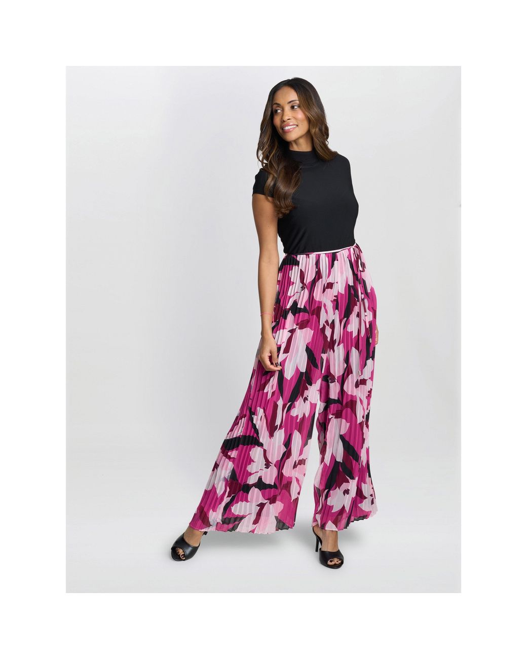 Gina Bacconi Red Dolores Jumpsuit With Printed Trousers