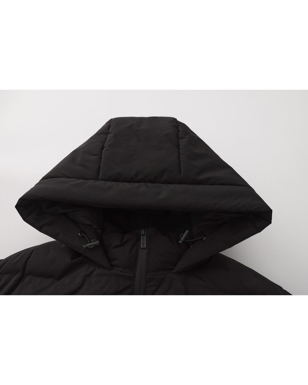 Everlast Black Water Resistant Windproof Detachable Hood Long Sleeve Puffer Jacket