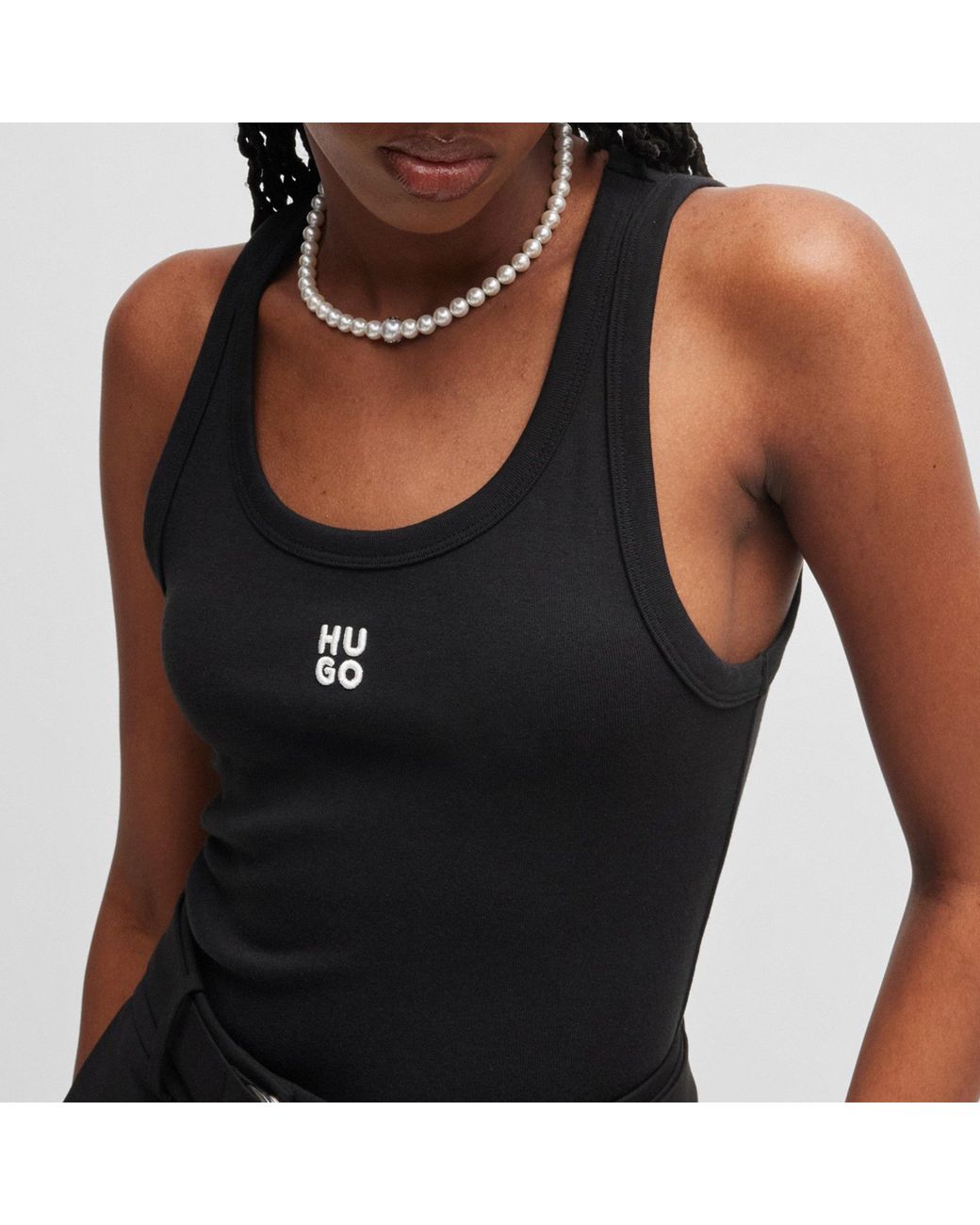 HUGO Black Tank Top Vest