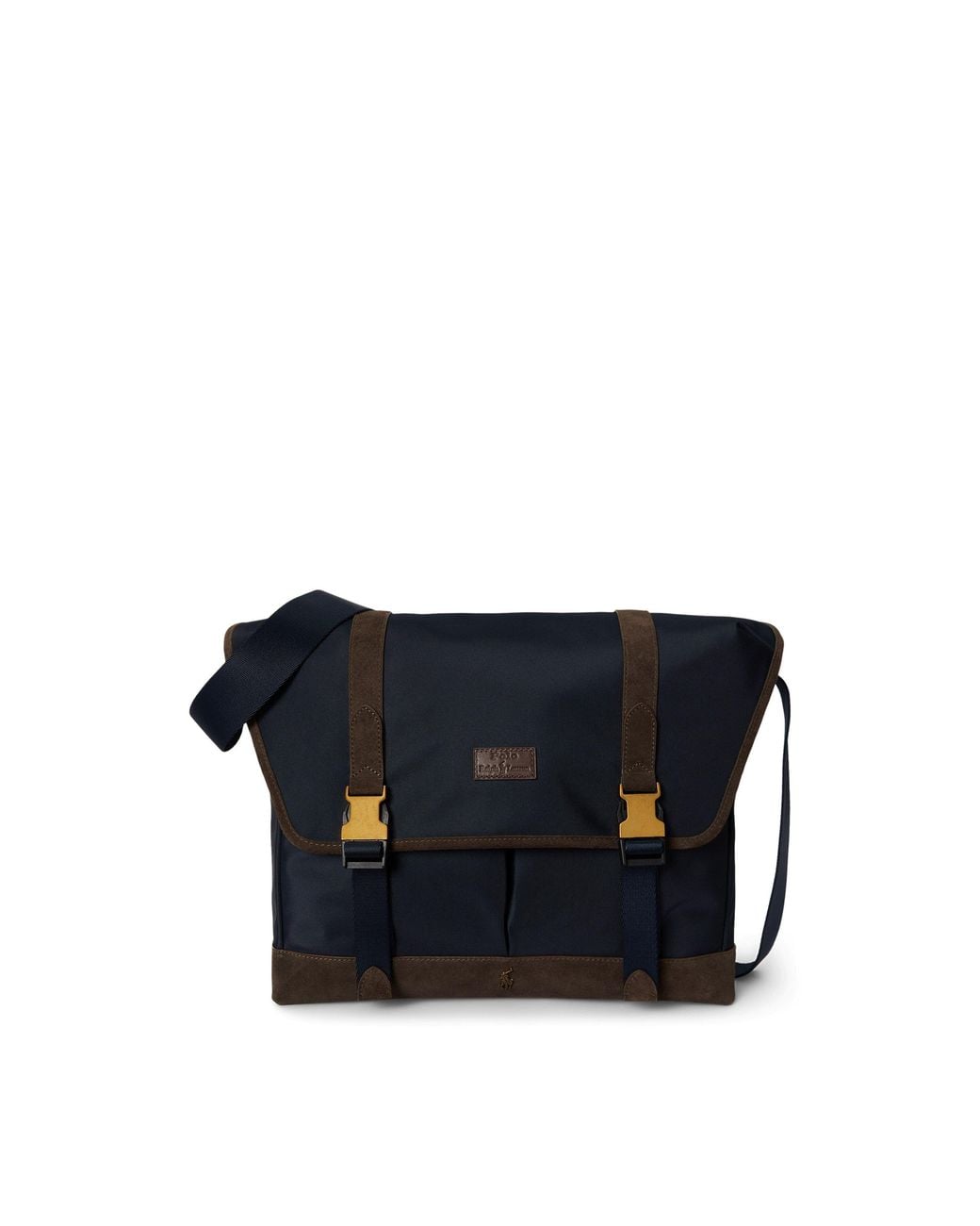 Polo Ralph Lauren Blue Suede Trim Messenger Bag for men