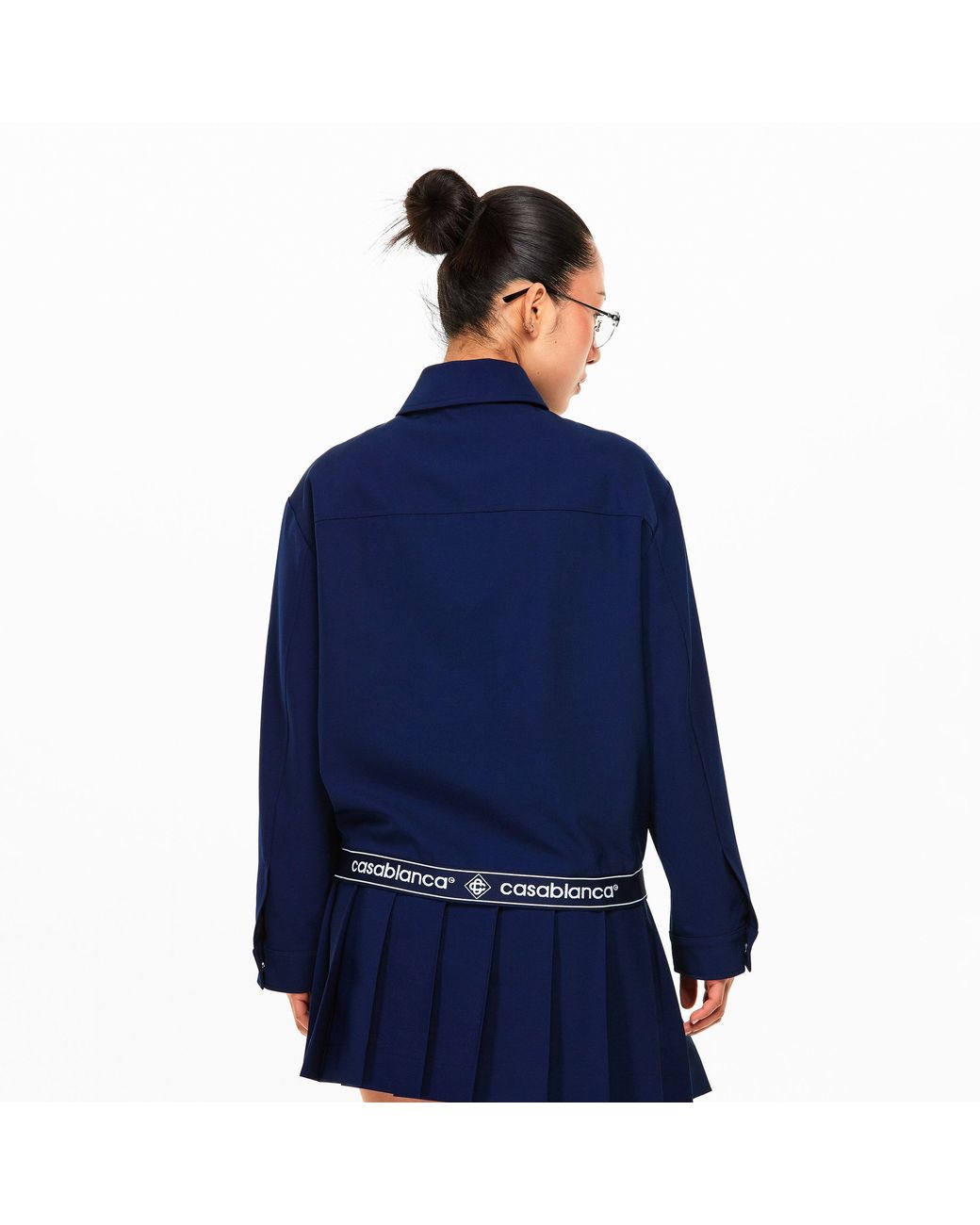 Casablanca Blue Tailored Wool Coach Jacket