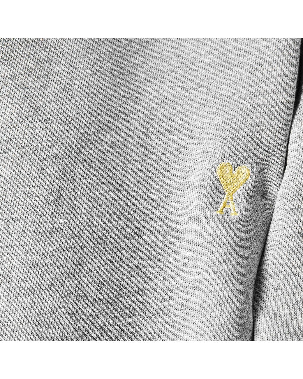 AMI Gray Closed Hem Fleece Joggers for men