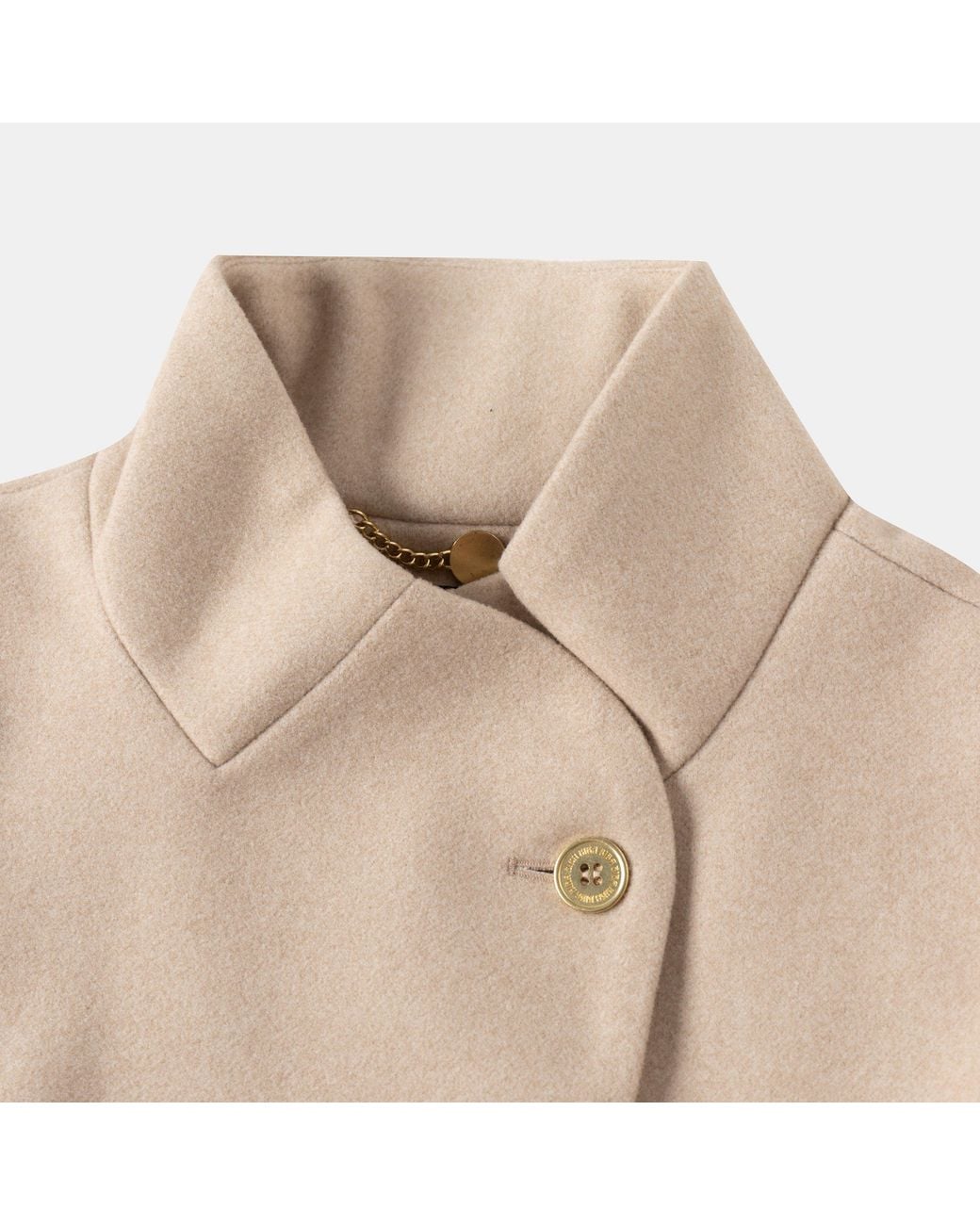 Biba Natural Billie Belted Long Sleeve Mid-Length Overcoat