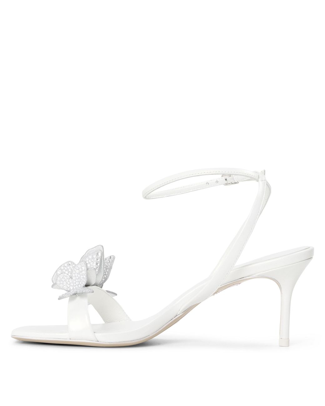 Sophia Webster White Vanessa Leather Heeled Sandals