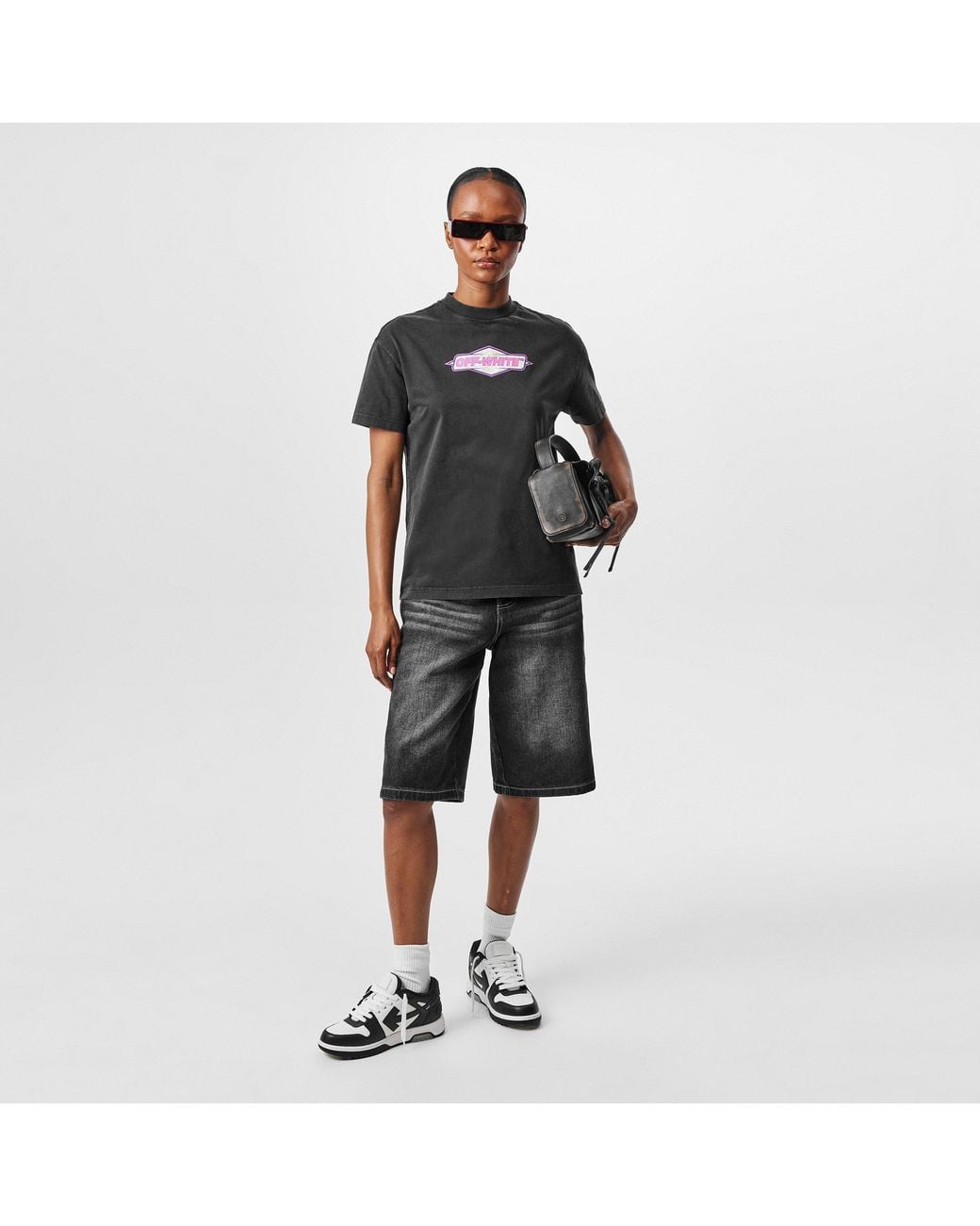 Off-White c/o Virgil Abloh Black Roses Wash Short Sleeve T-Shirt