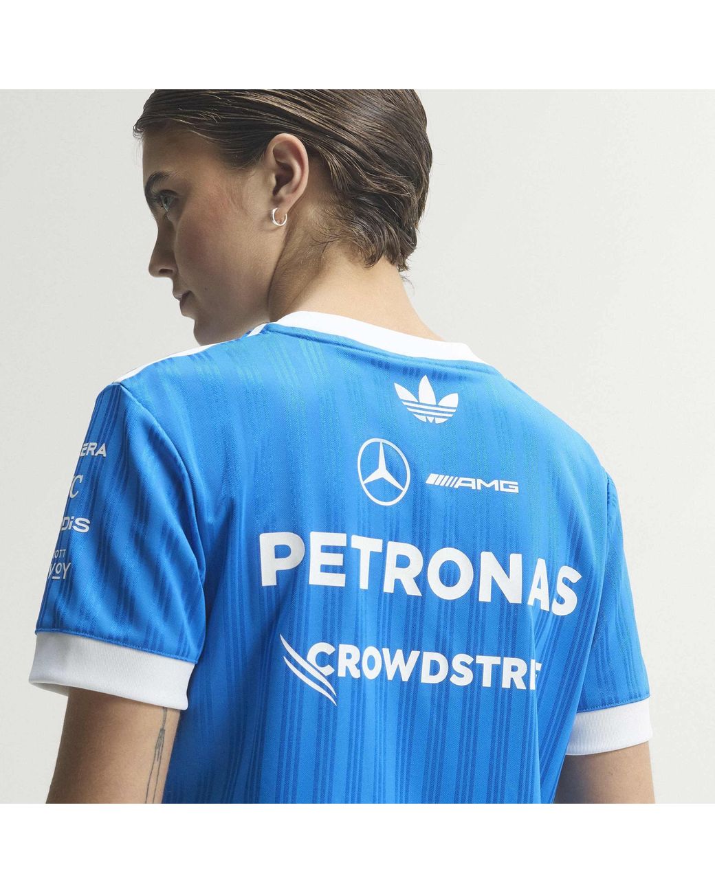 Adidas Originals Blue Mercedes Short-Sleeve Slim-Fit T-Shirt