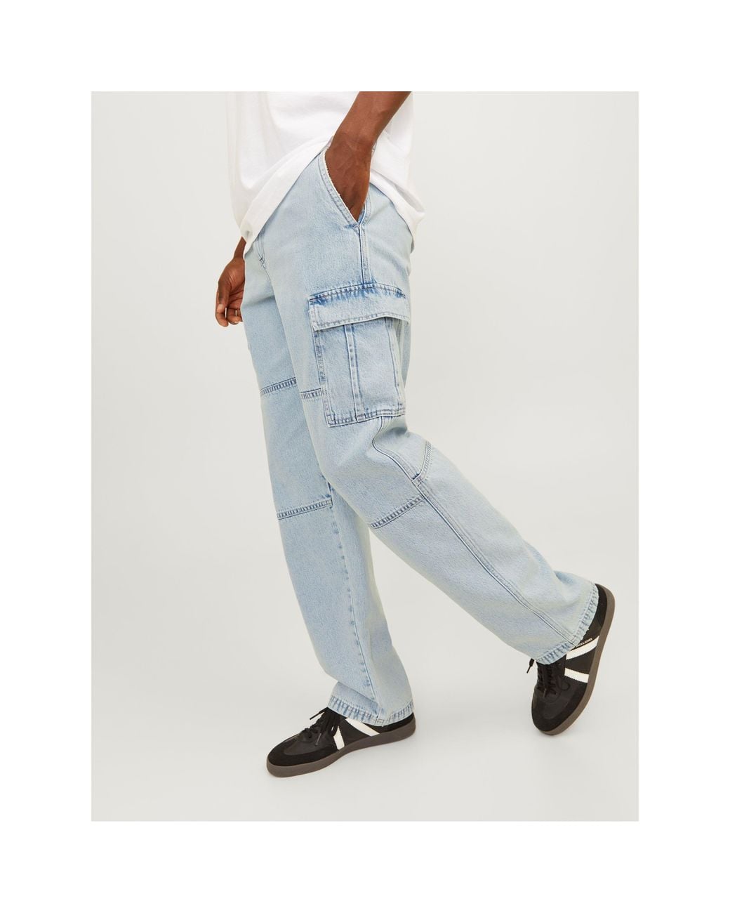 Jack & Jones Blue Eddie Wade Straight Leg Jeans for men