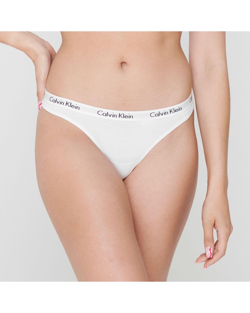 Calvin Klein White Carousel Thong