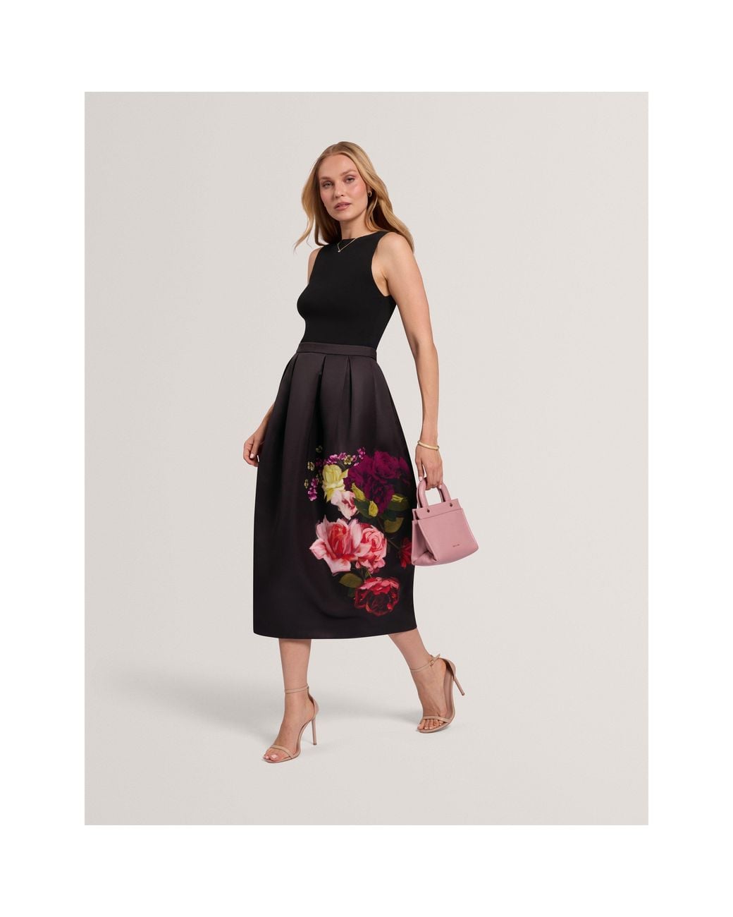 Ted Baker Black Ted Tulip Prnt Dress Ld71