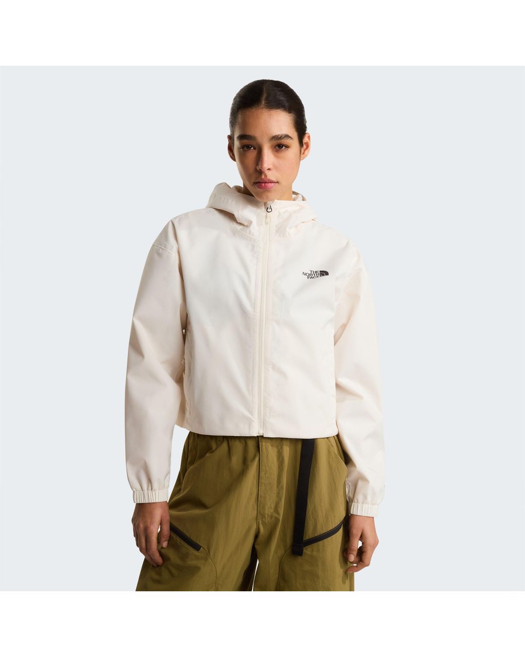 The North Face White Quest Dryvent Mono Cropped Jacket