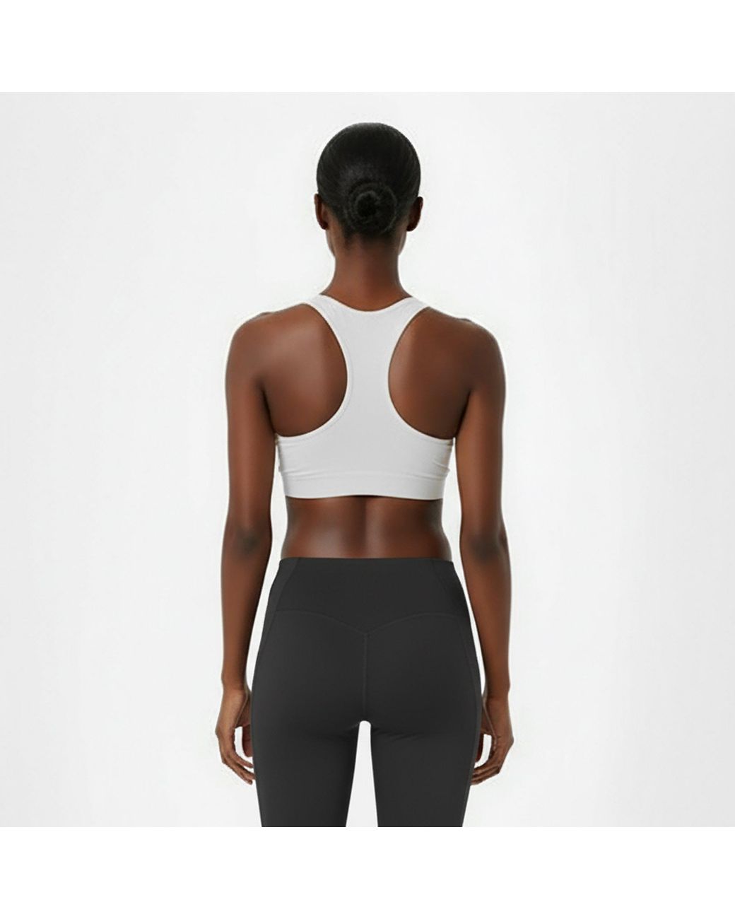 Usa Pro White Core Racer Back Sports Bra