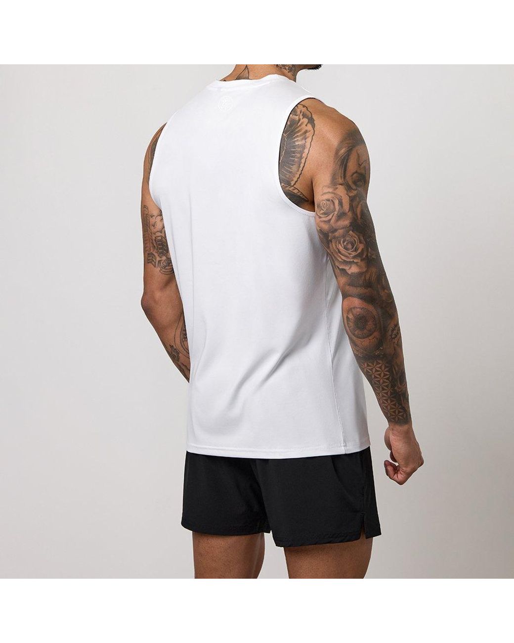 Gym King White Victory Performance Vest for men