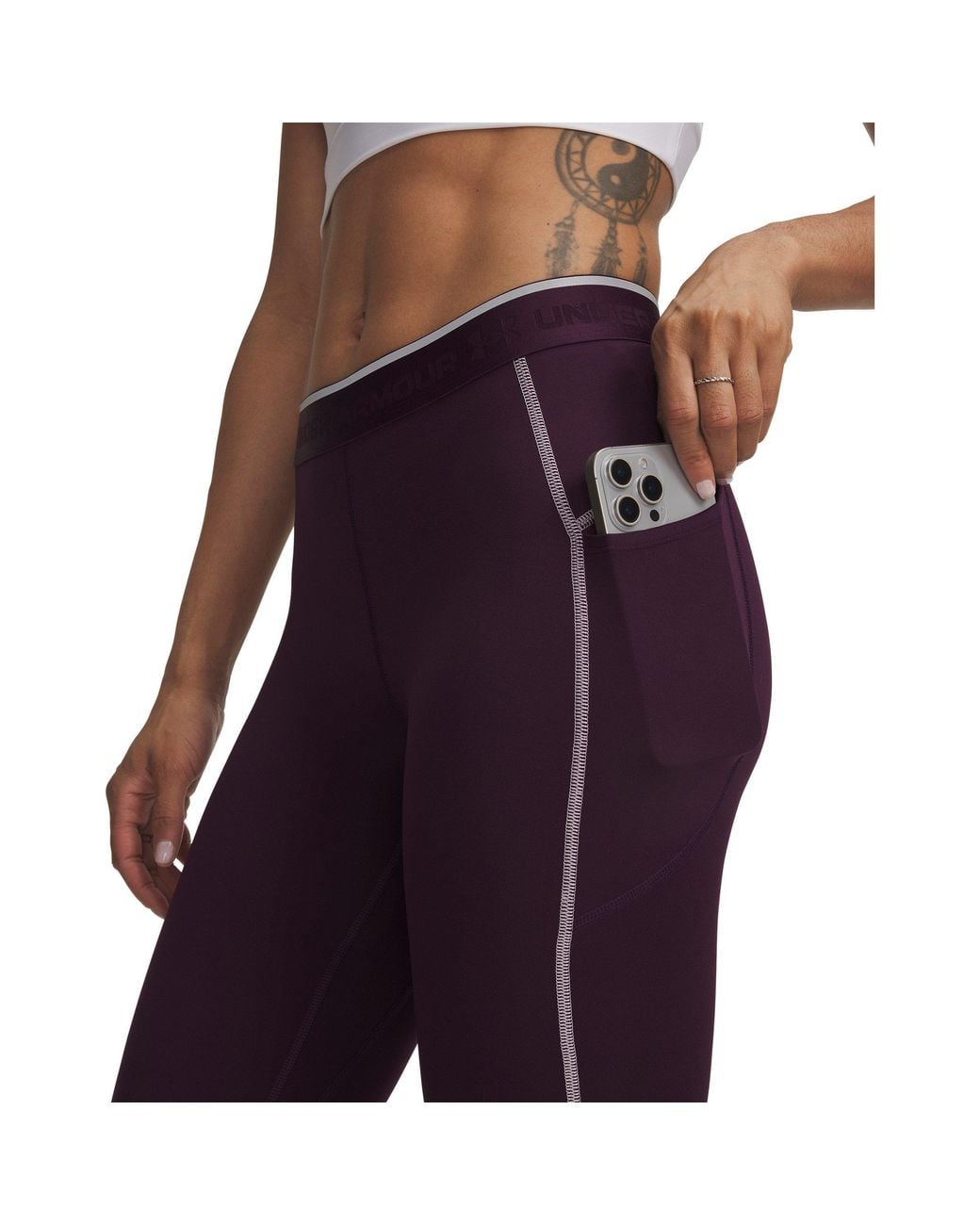 Under Armour Purple Ua Coldgear Elt Leg Ld64