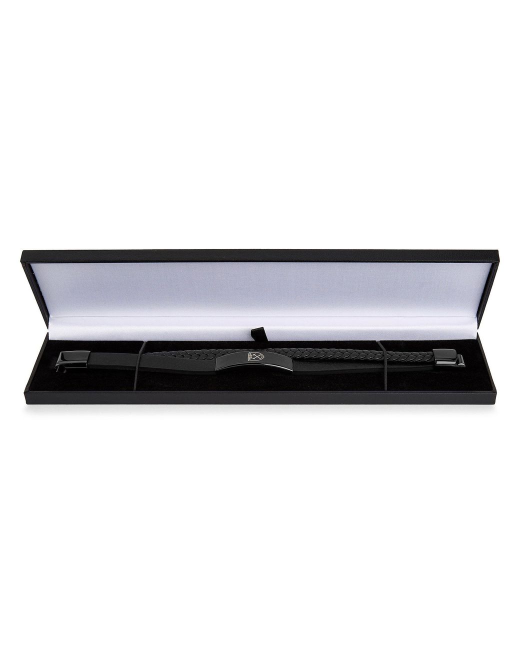 Team Black Officially Licensed Stainless Steel And Leather Ip Bracelet
