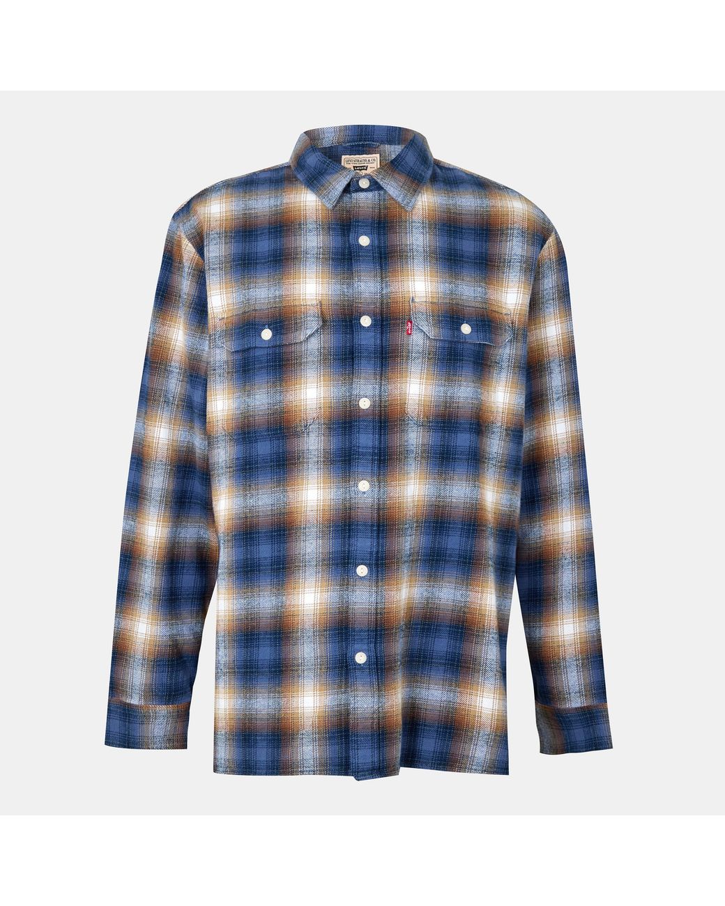 Levi's Blue Jackson Worker Check Shirt for men