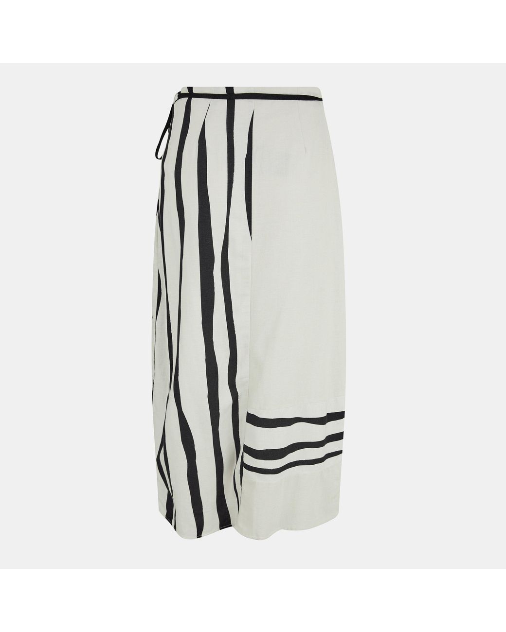 French Connection White Genevieve Adjustable Wrap Skirt
