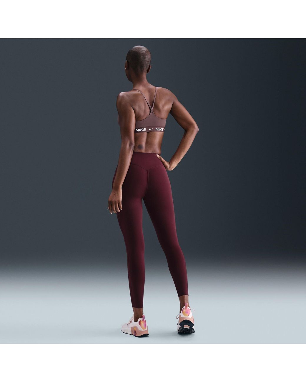 Nike Brown Indy Light Support Padded Sports Bra