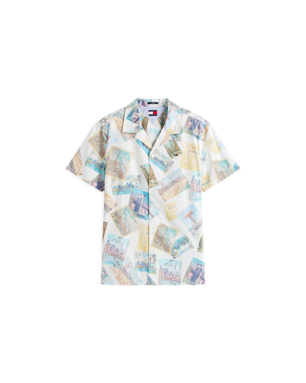 Tommy Hilfiger Blue All Over Print Camp Patterned Shirt for men