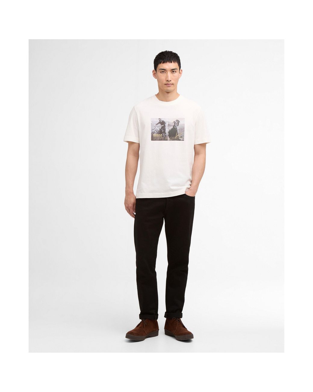 Barbour White Hellen T-Shirt for men