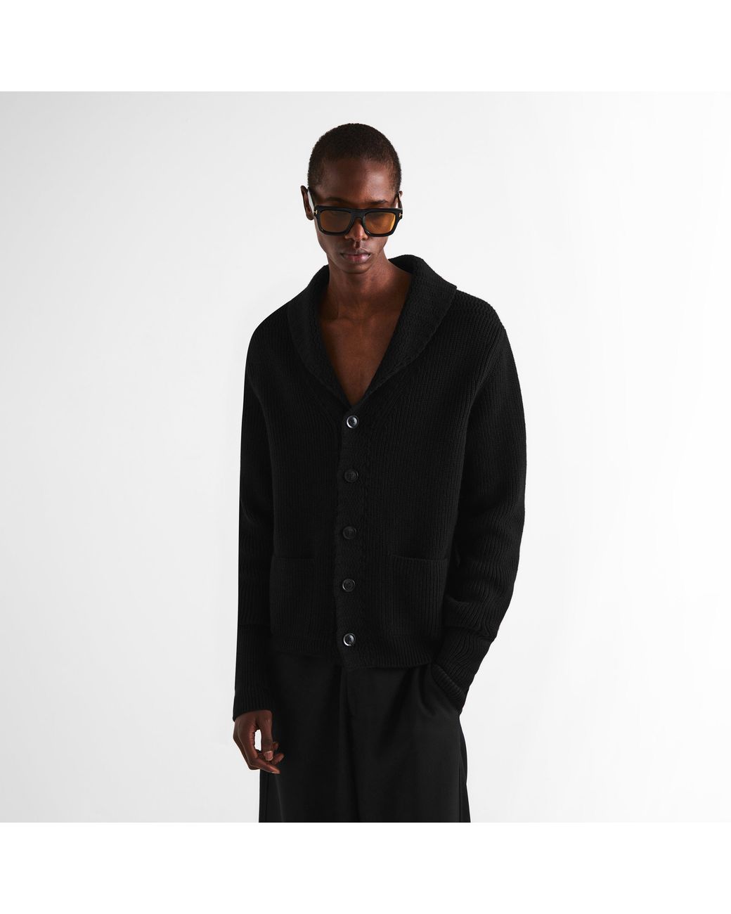 Tom Ford Black Cashmere Cardigan for men