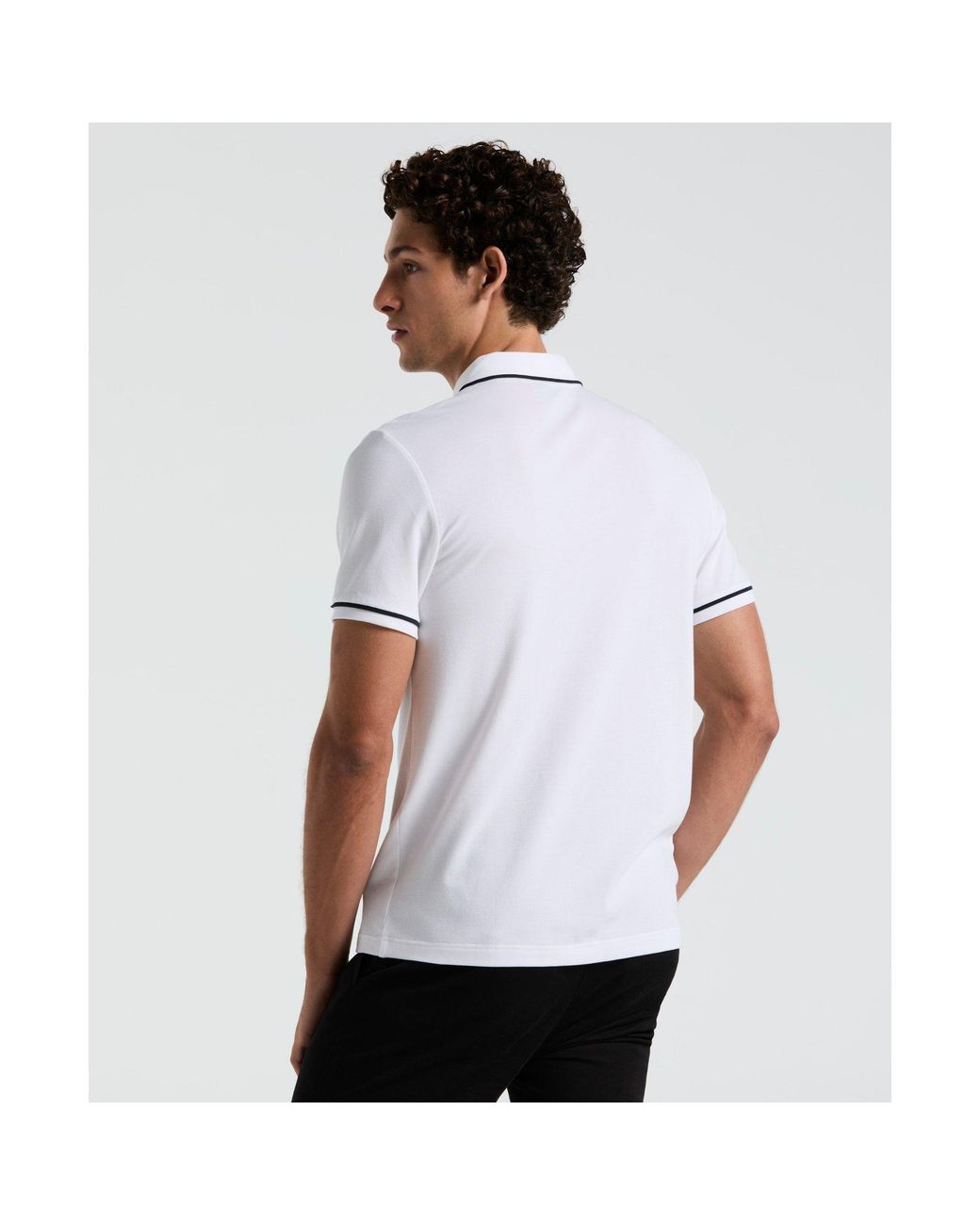 Original Penguin White Tailored Fit Short Sleeve Polo Shirt for men
