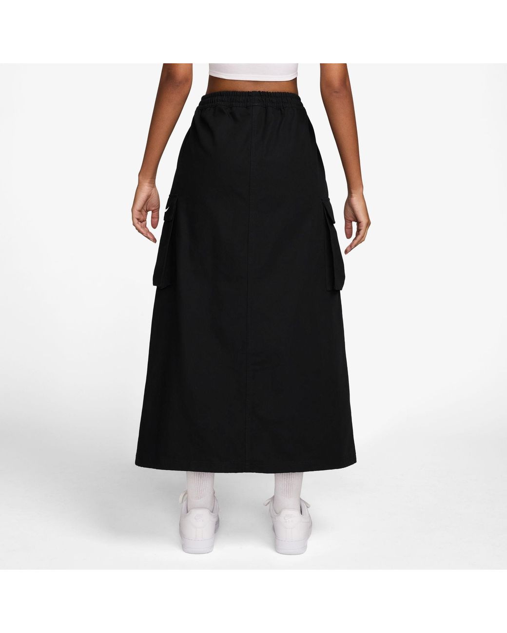 Nike Black Street Cargo Midi Skirt