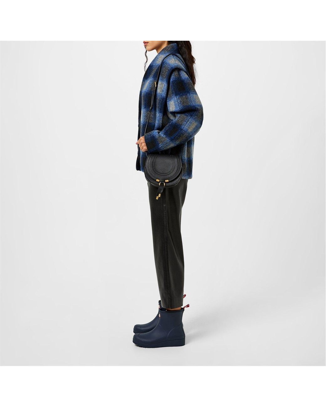 Hunter Blue Play Short Wellington Boots