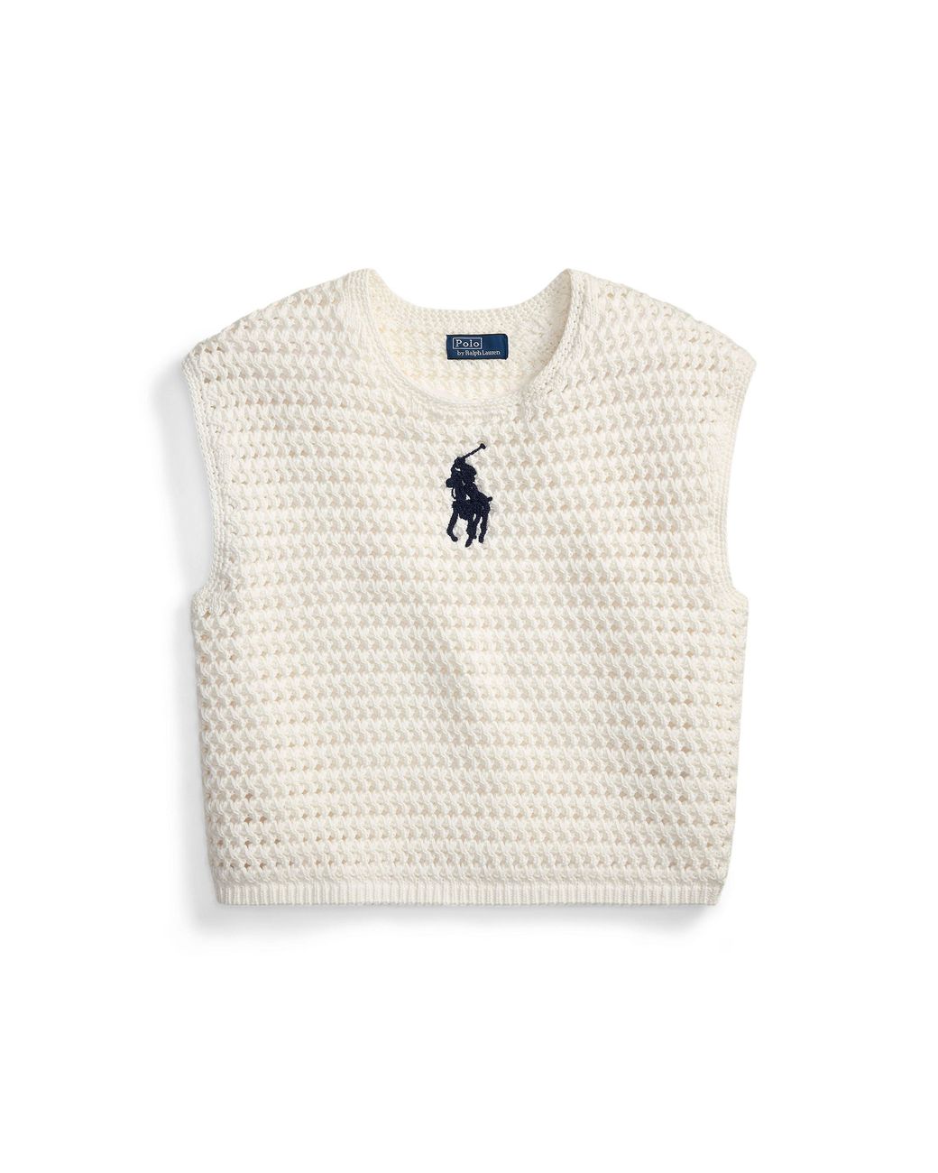 Polo Ralph Lauren White Knitted Sweater Vest