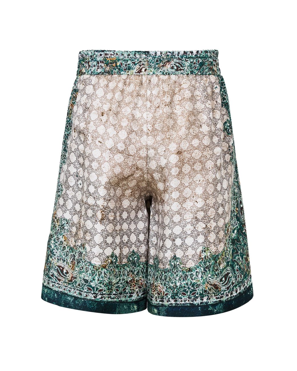 Amiri Green Bandana Woven Tracksuit Shorts for men