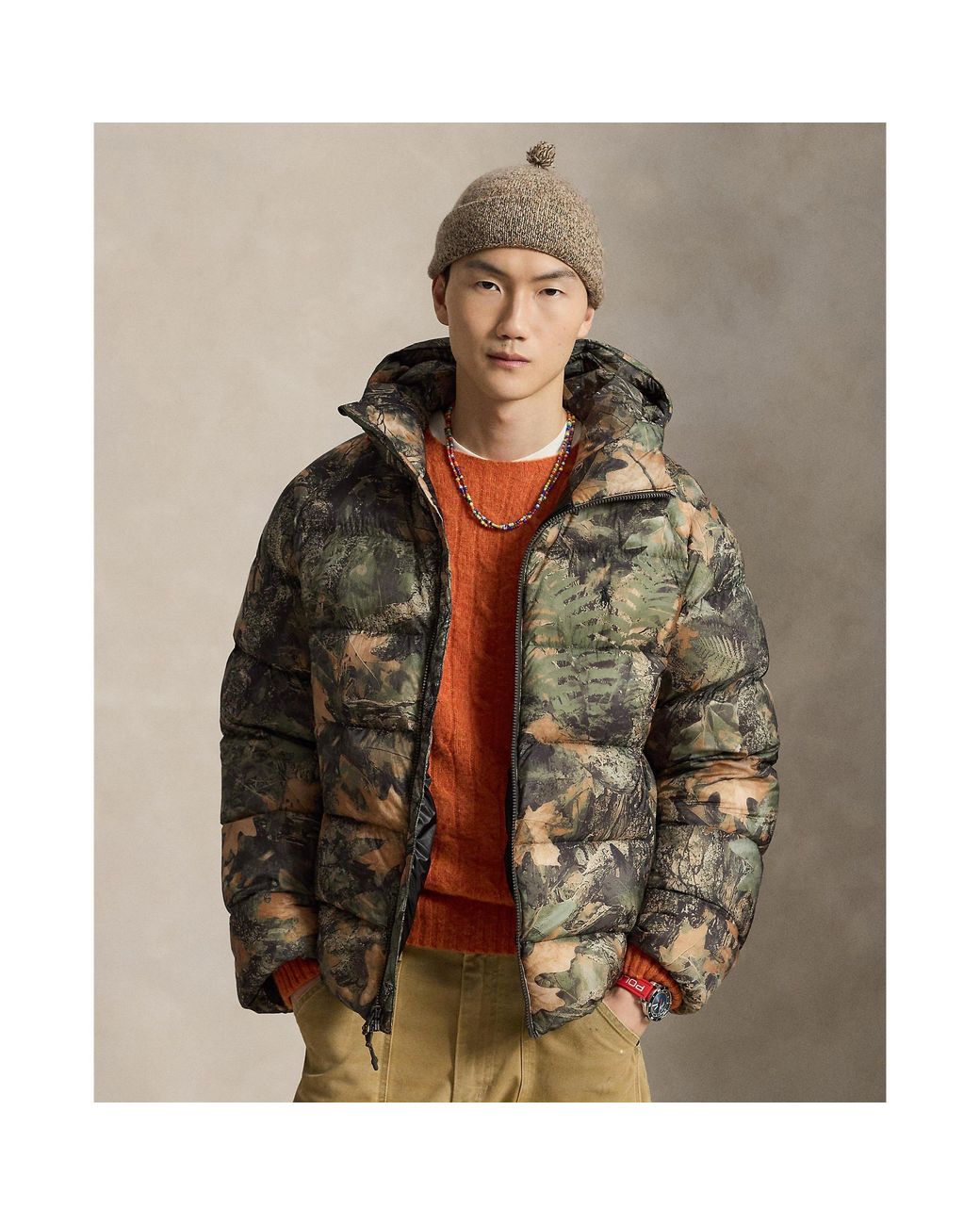 Polo Ralph Lauren Brown Polo Camo Puffer for men