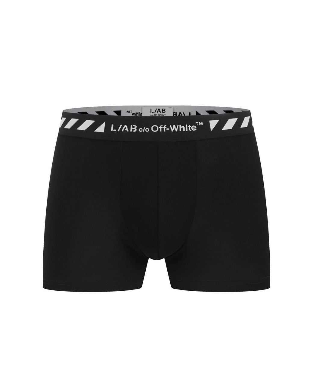 L/AB Off White Black Diags Boxer Briefs 3 Pack for men