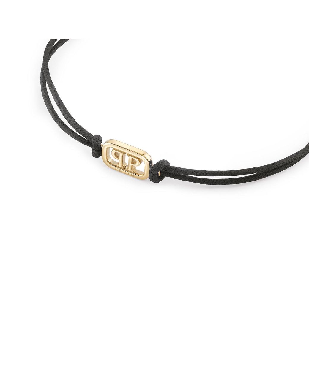 Philipp Plein Metallic Plein Lettering Cuff Bracelet for men