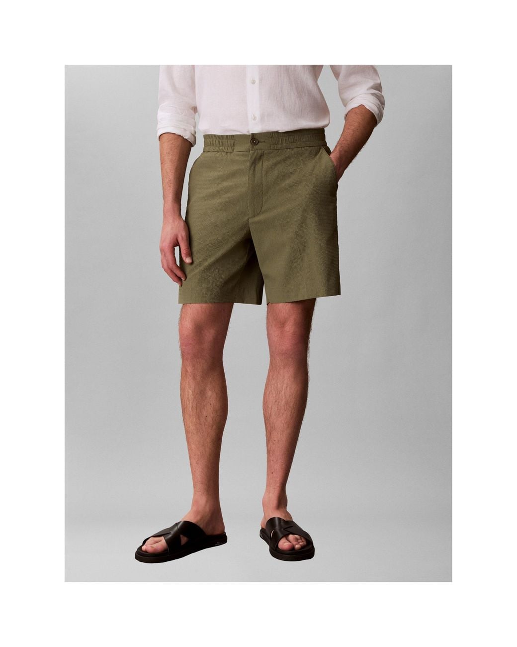 Calvin Klein Green Chino Shorts for men