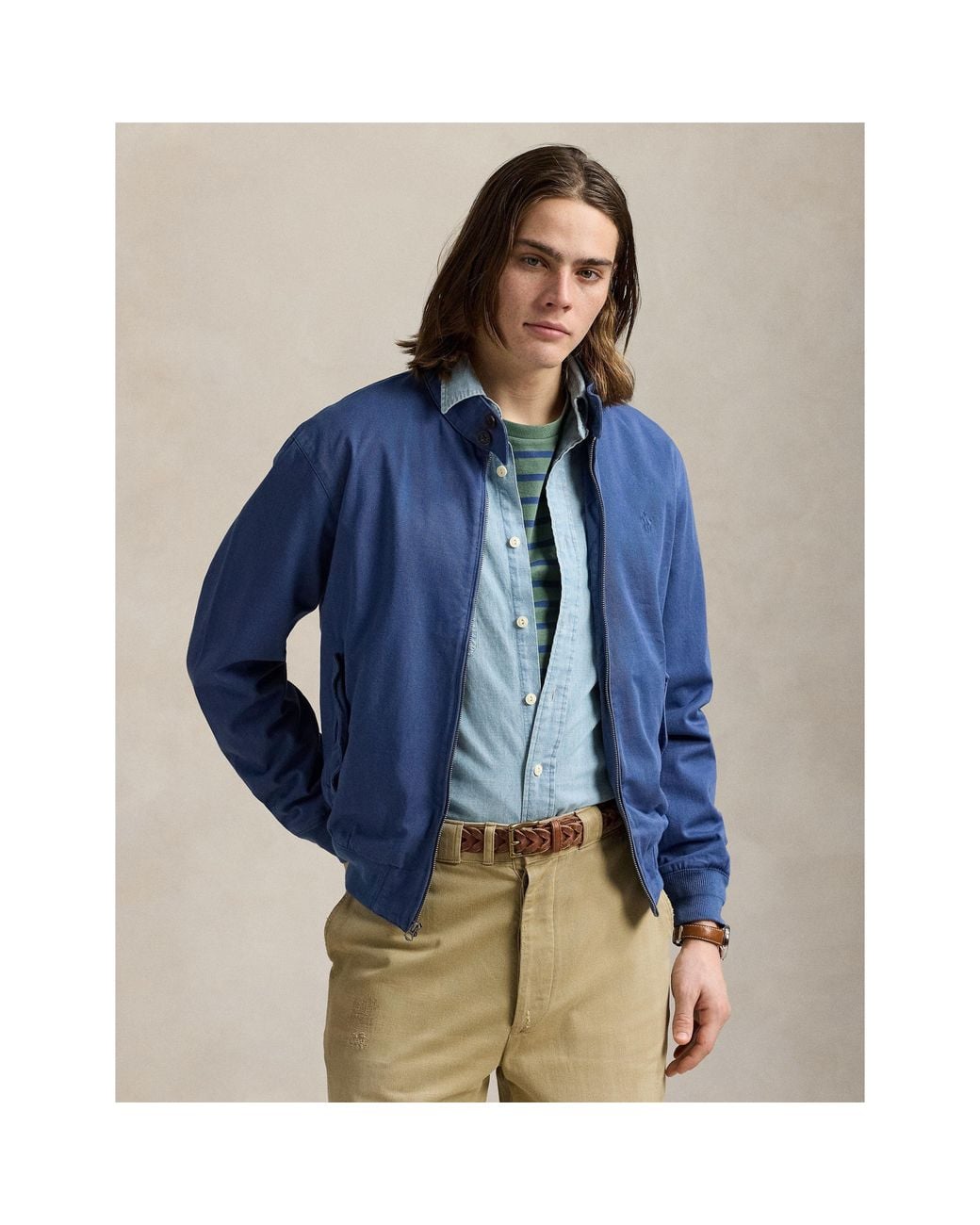 Polo Ralph Lauren Blue Badge Bomber Jacket for men